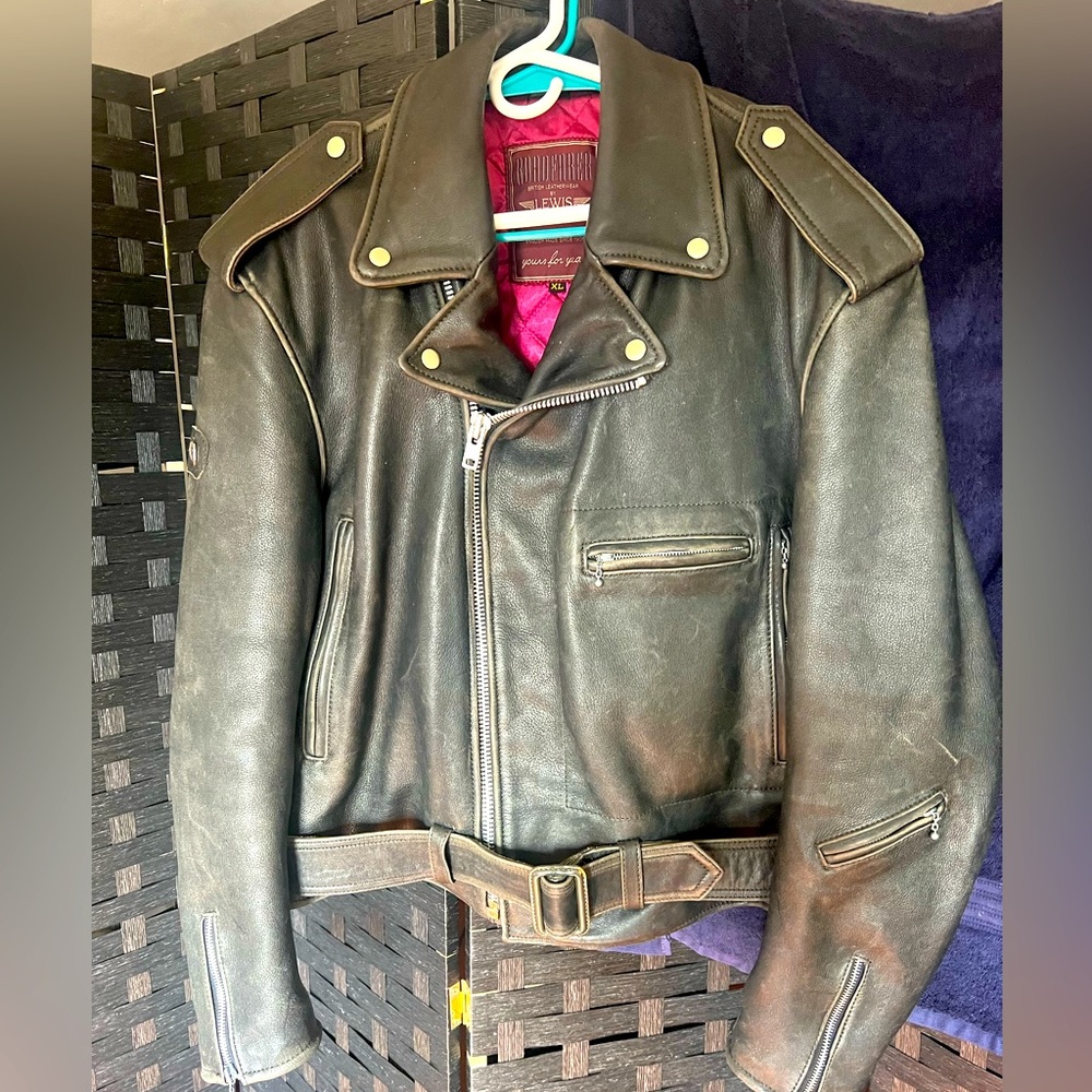 LEWIS LEATHERS ROADFARER LEATHER MOTORCYCLE JACKET